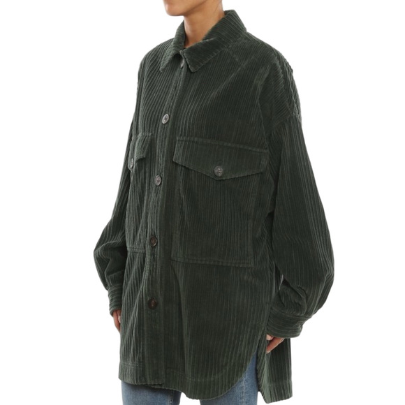 Ggdb green velvet cord Shacket - Picture 10 of 15